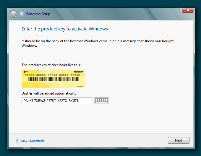 Free Windows 8 Product Key For Activation